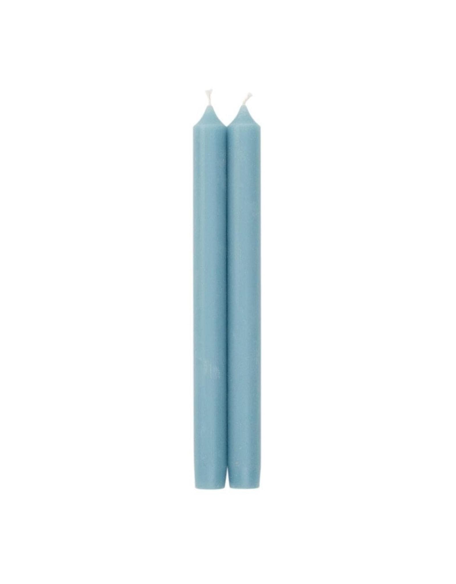 Caspari Crown Candles Tapers 10 inch 2pk Stone Blue