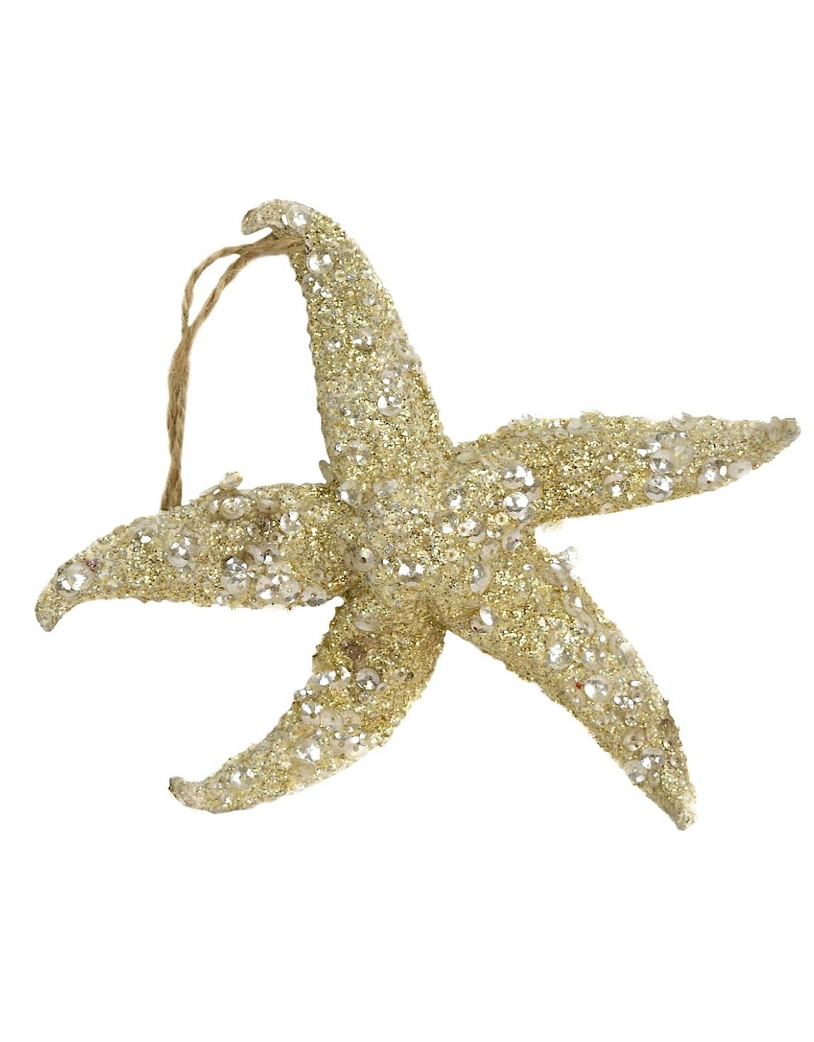 David Christophers Champagne Gold Glittered Starfish 6.5 Inch