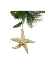 David Christophers Champagne Gold Glittered Starfish 6.5 Inch