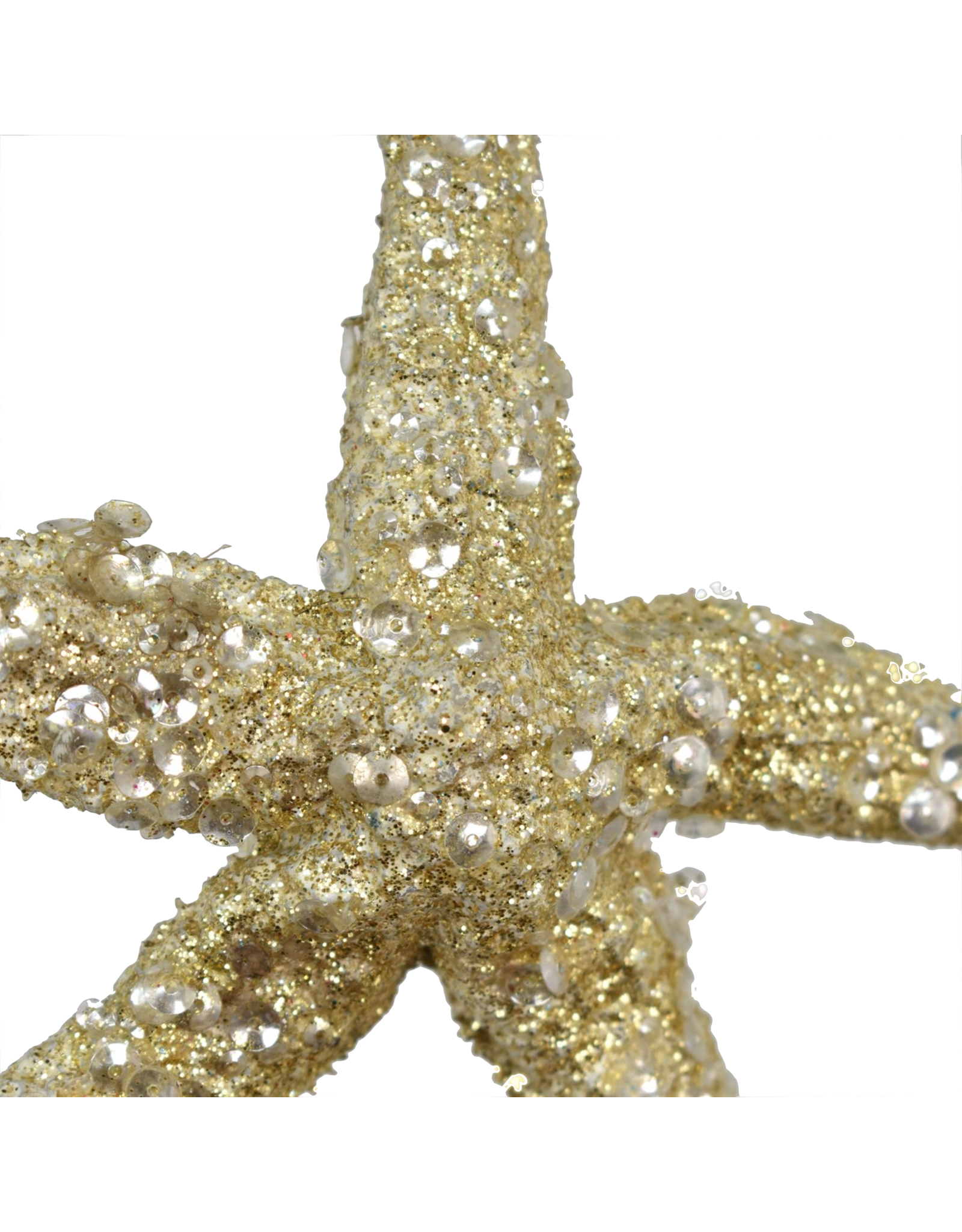 David Christophers Champagne Gold Glittered Starfish 6.5 Inch