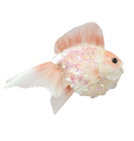 David Christophers Glittered Sequined Gold Fish Coral 8x6 Inch