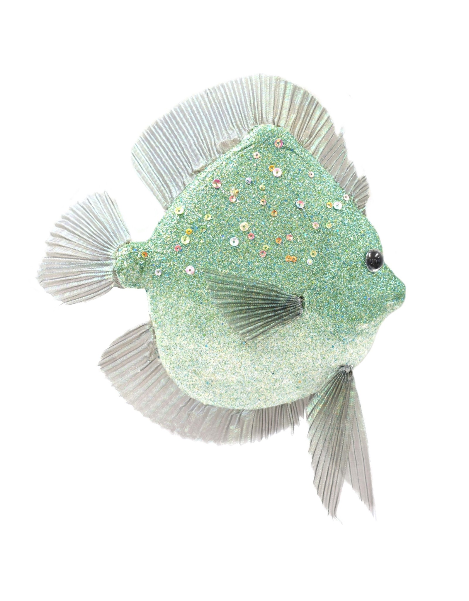 David Christophers Glittered Sequined Reef Fish Sea Foam 9.75x7.75"