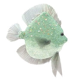 David Christophers Glittered Sequined Reef Fish Sea Foam 9.75x7.75"