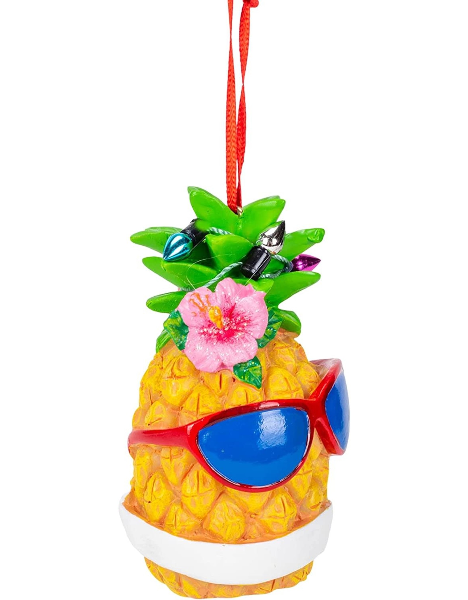 Kurt Adler Pineapple with Sunglasses Tropical Christmas Ornament