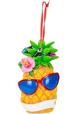 Kurt Adler Pineapple with Sunglasses Tropical Christmas Ornament