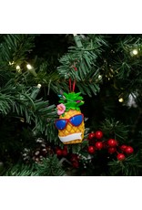 Kurt Adler Pineapple with Sunglasses Tropical Christmas Ornament