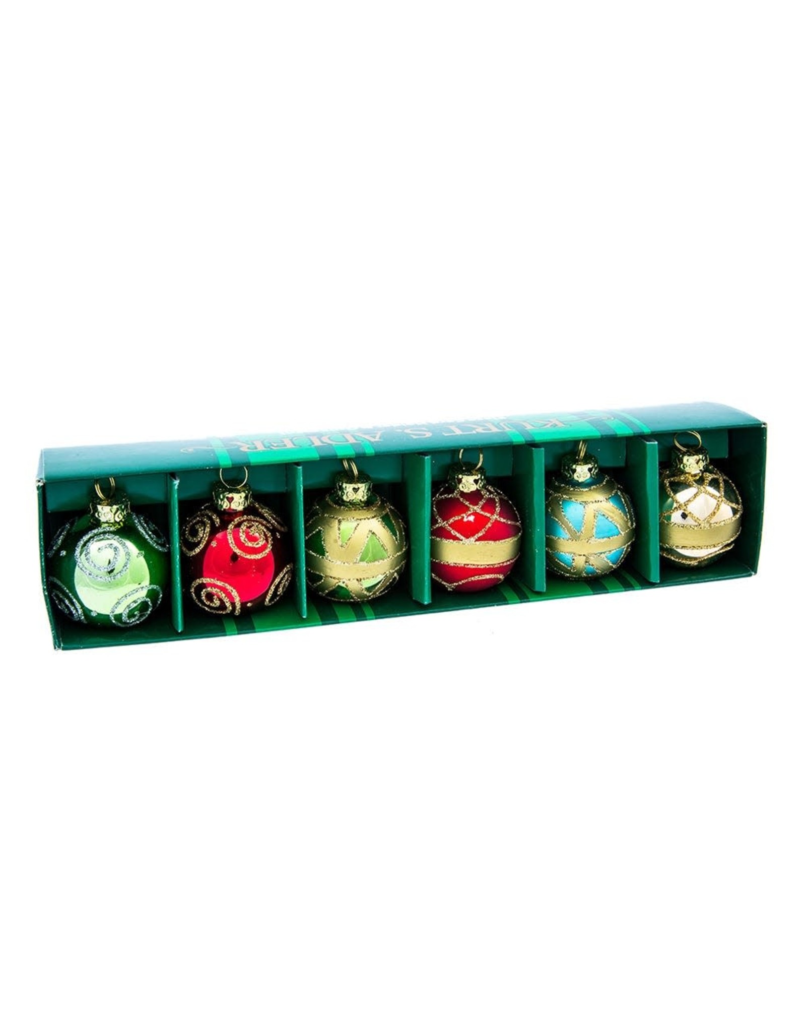Kurt Adler Christmas Place Card Holders Ball Ornaments W Place Cards 6pc