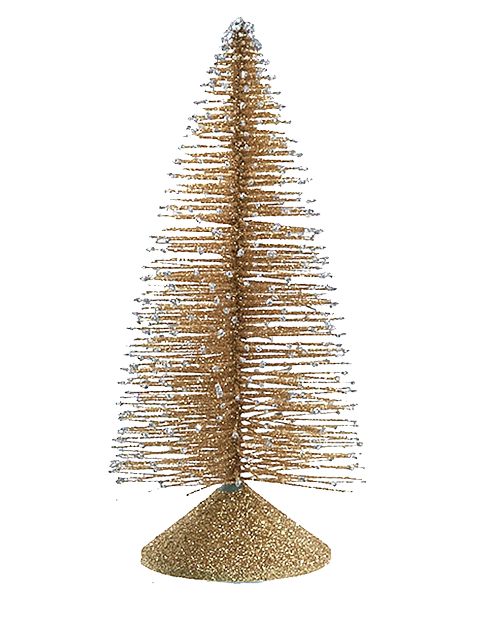Kurt Adler Glittered Miniature Table Top Christmas Tree 6 inch Gold