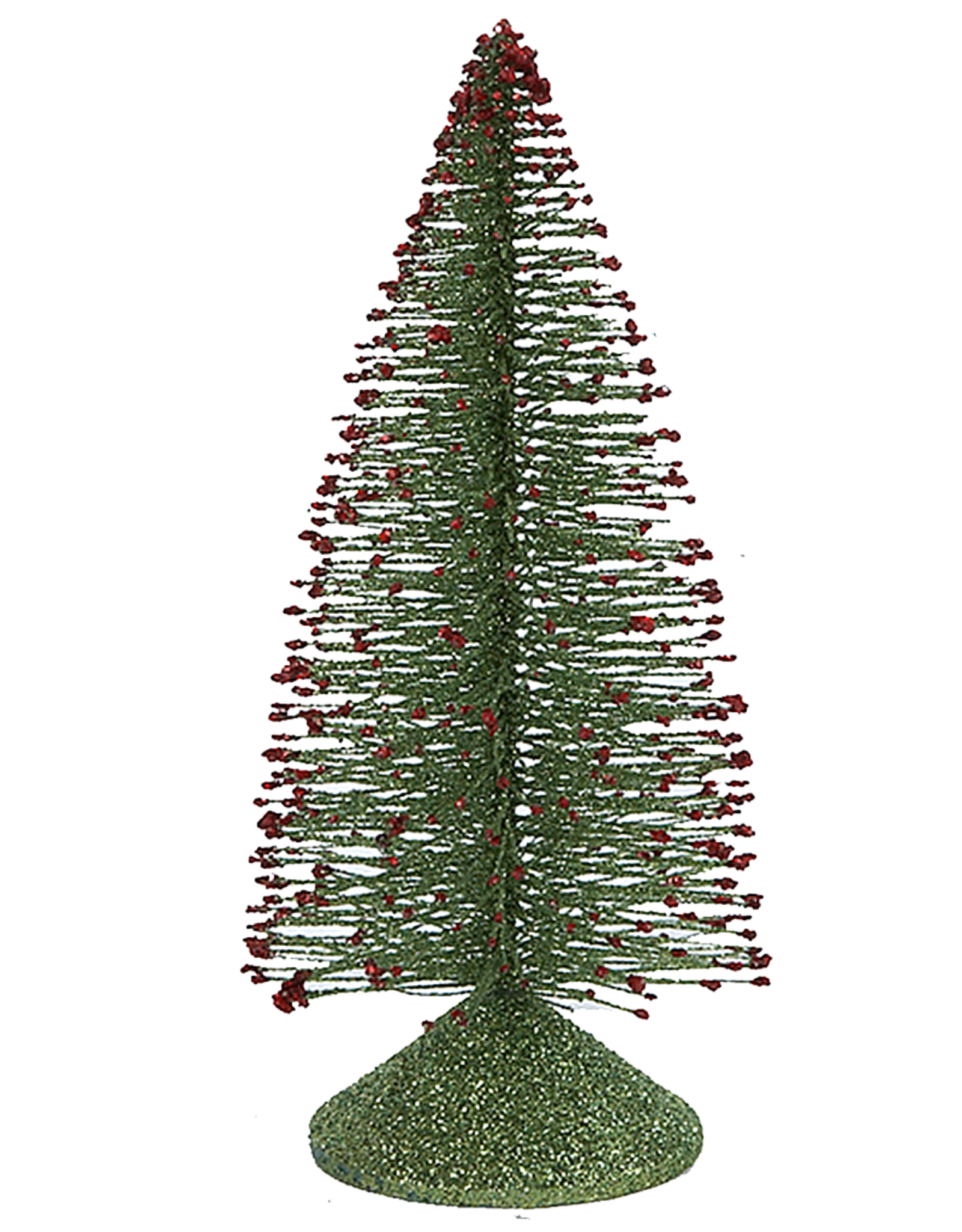Kurt Adler Miniature Glittered Christmas Tree Tabletop Decor 6" Green