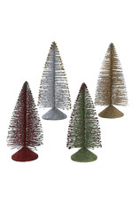 Kurt Adler Miniature Glittered Christmas Tree Tabletop Decor 4 Asst