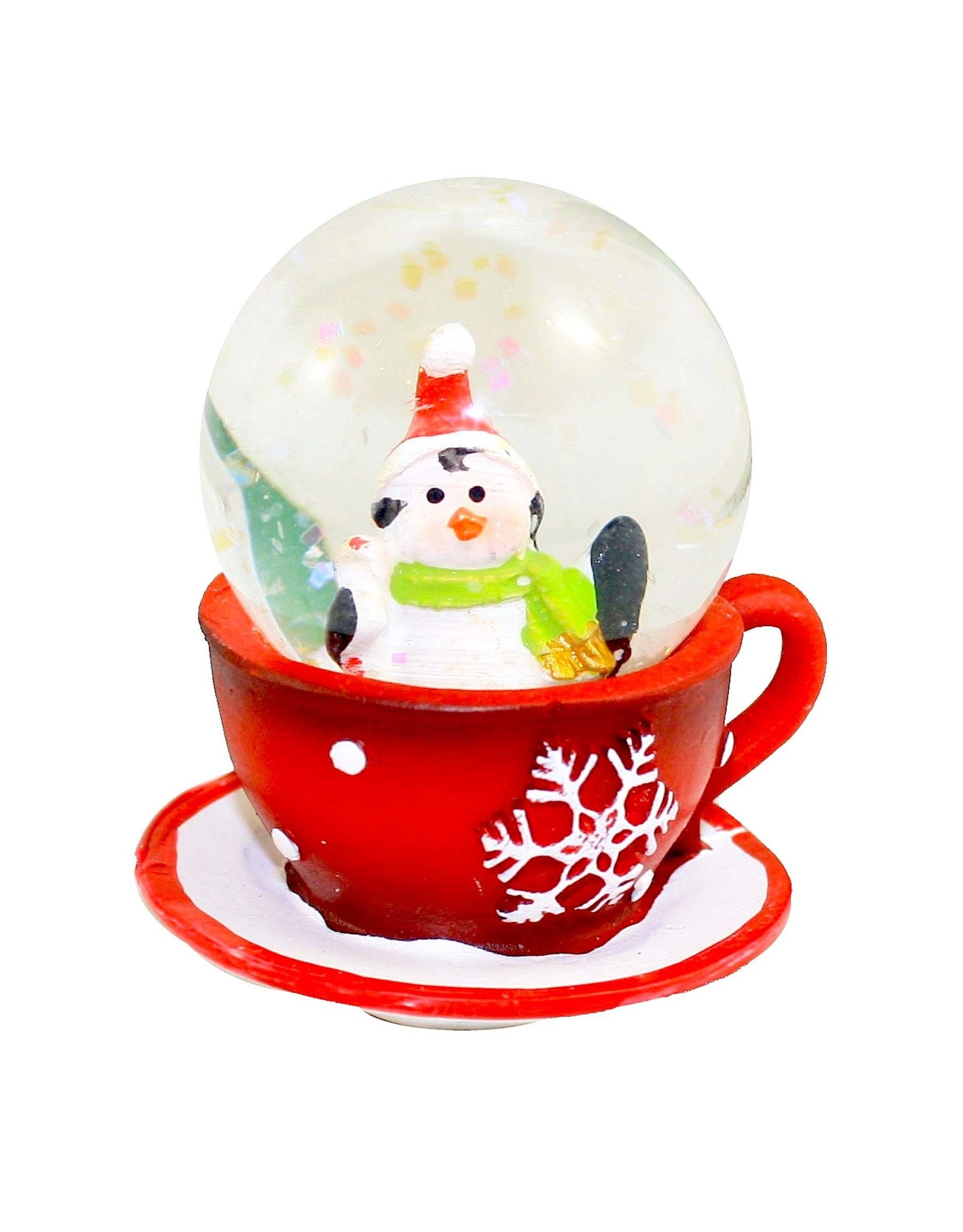 Kurt Adler Mini Christmas Teacup Snow Globe - Penguin