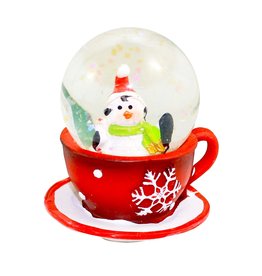 Kurt Adler Mini Christmas Teacup Snow Globe - Penguin