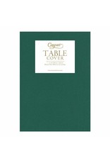 Caspari Paper Linen Solid Table Cover In Hunter Green