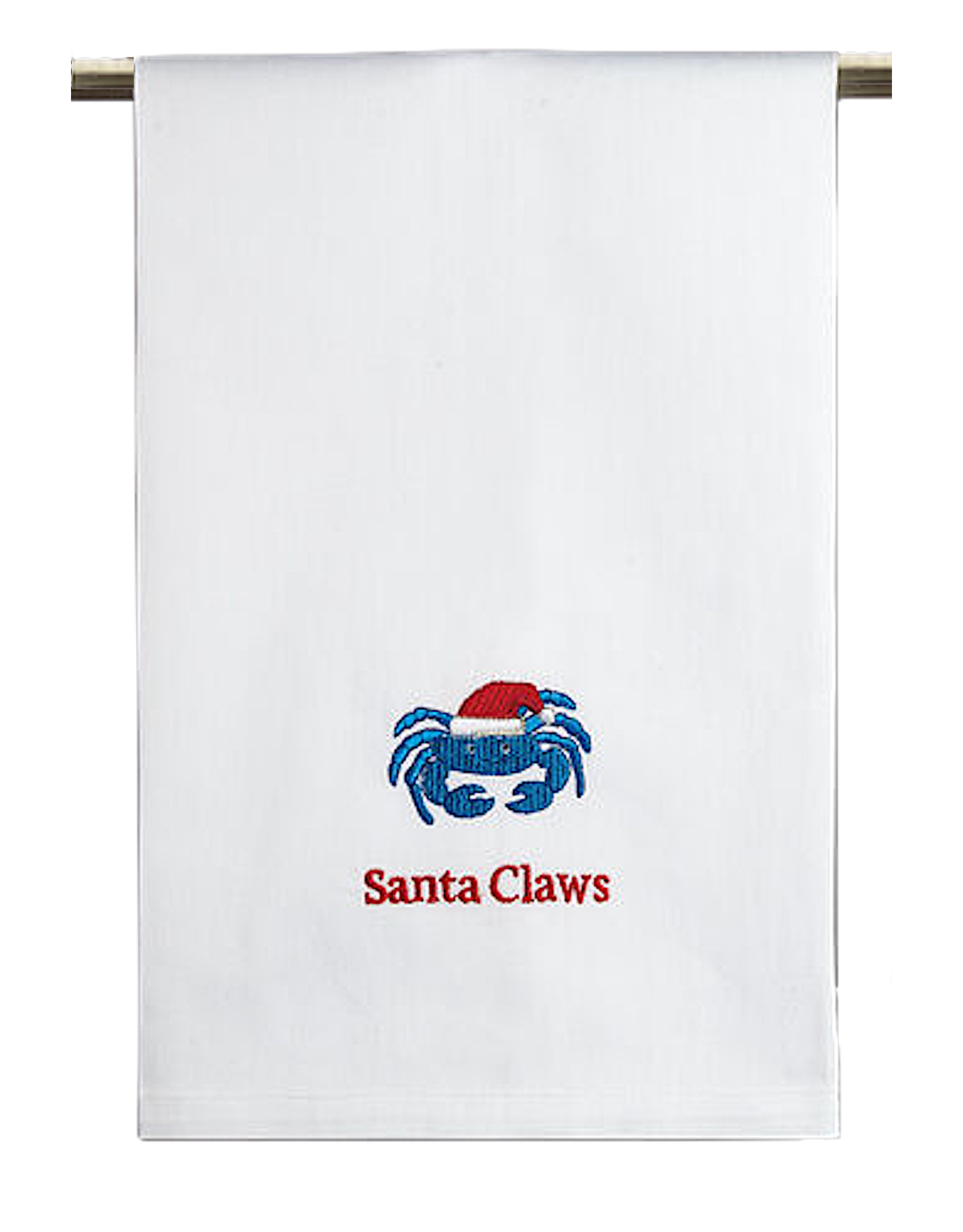 Peking Handicraft Santa Claws Crab Christmas Wishes Kitchen Towel 16x25