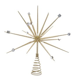 Kurt Adler Christmas Tree Topper Gold Thorn Spring Treetop