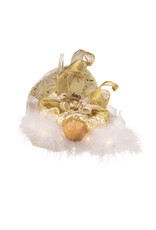 Kurt Adler Gold Angel Treetop 12” Tree Topper LED Battery Operated