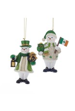 Kurt Adler Irish Snowman Ornaments Set of 2 Assorted