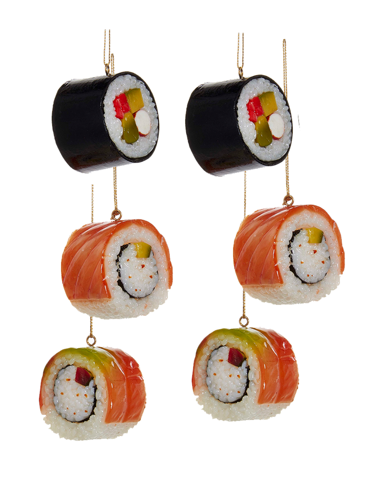 Kurt Adler Box of Sushi Christmas Ornaments Assorted Set of 6