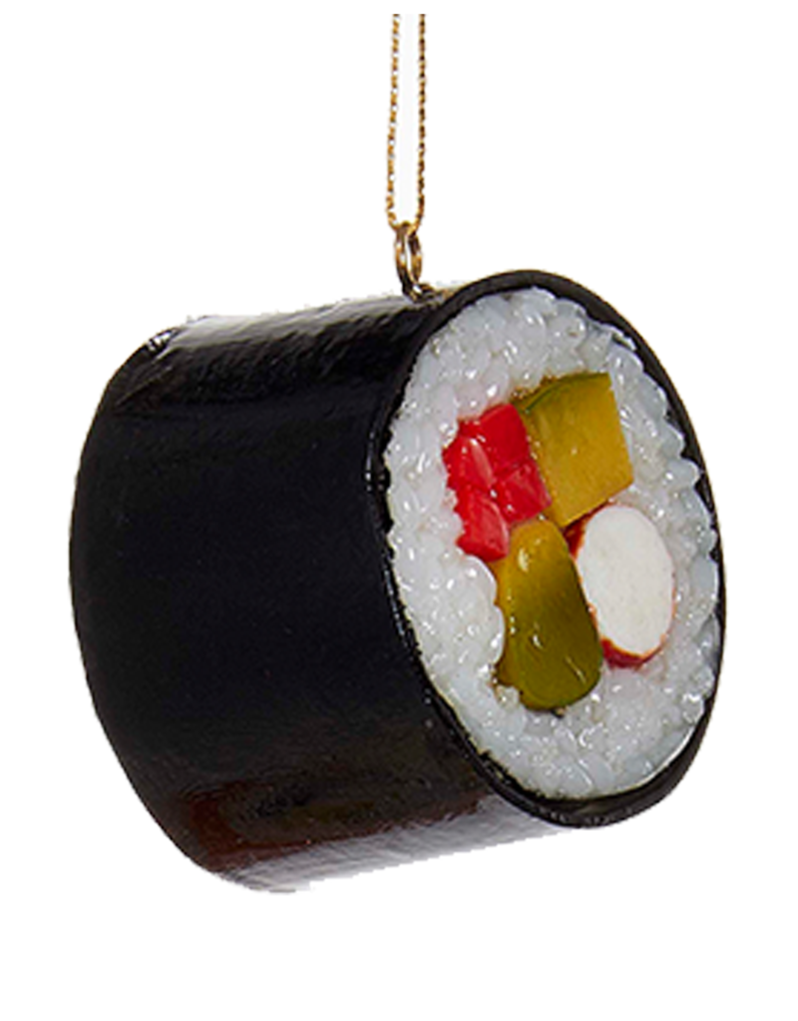 Kurt Adler Sushi Wrapped in Nori Christmas Ornament -B
