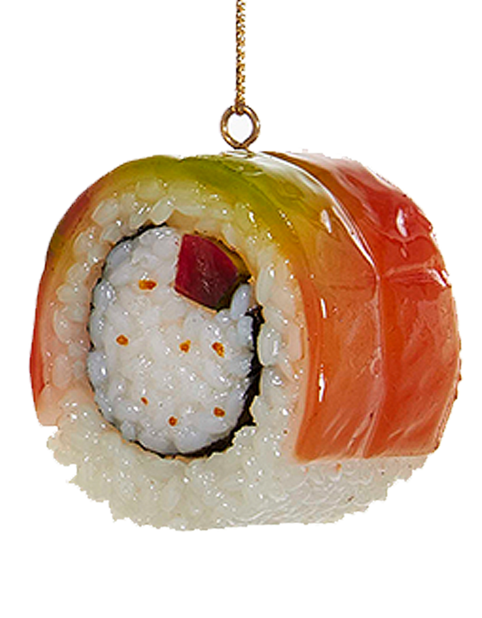 Kurt Adler Sushi Christmas Ornament With Salmon And Green -C