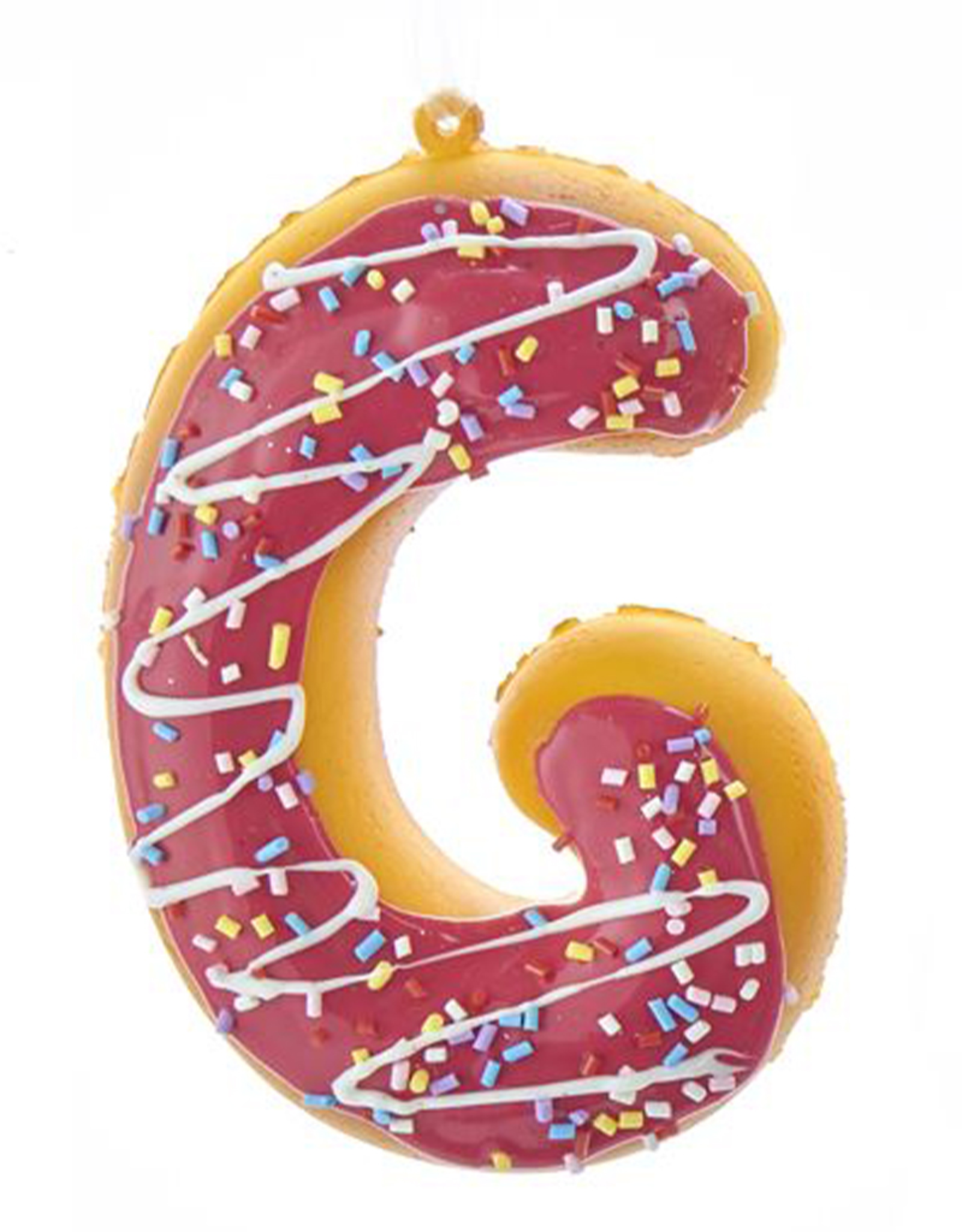 Kurt Adler Squeezable Donut Letter Ornament Initial G