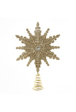 Kurt Adler Tree Toppers 8" Un-Lit Champagne Gold Star Treetop
