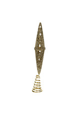 Kurt Adler Tree Toppers 8" Un-Lit Champagne Gold Star Treetop
