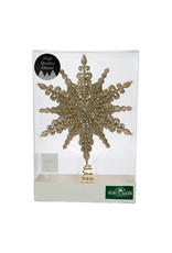 Kurt Adler Tree Toppers 8" Un-Lit Champagne Gold Star Treetop