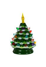 Kurt Adler Ceramic Green Christmas Tree LED Lights Battery-Operated Kurt Adler Ceramic Green Christmas Tree LED Lights Battery-Operated