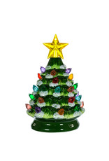Kurt Adler Ceramic Green Christmas Tree LED Lights Battery-Operated Kurt Adler Ceramic Green Christmas Tree LED Lights Battery-Operated