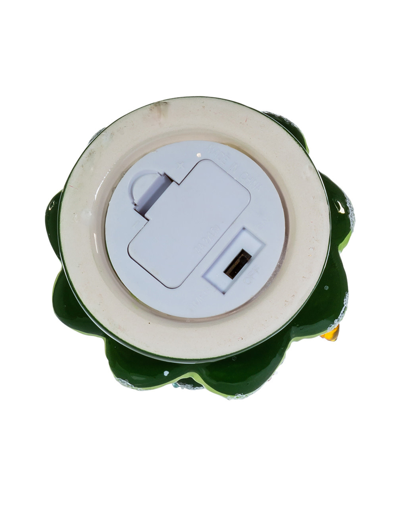 Kurt Adler Ceramic Green Christmas Tree LED Lights Battery-Operated