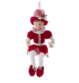 Kurt Adler Elves KSA Kringles Peppermint Elf Ornament 15 Inch