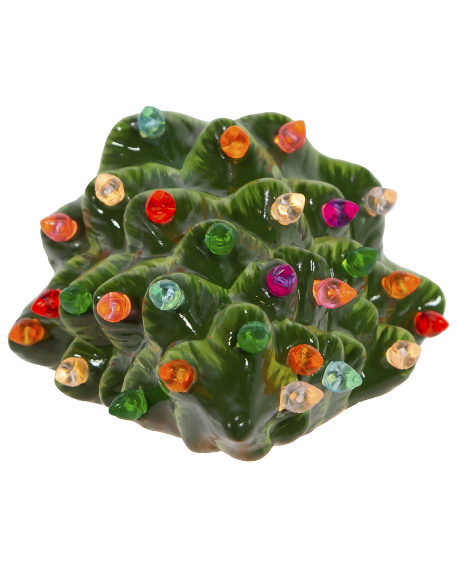 Kurt Adler Ceramic Green Christmas Tree Night Light