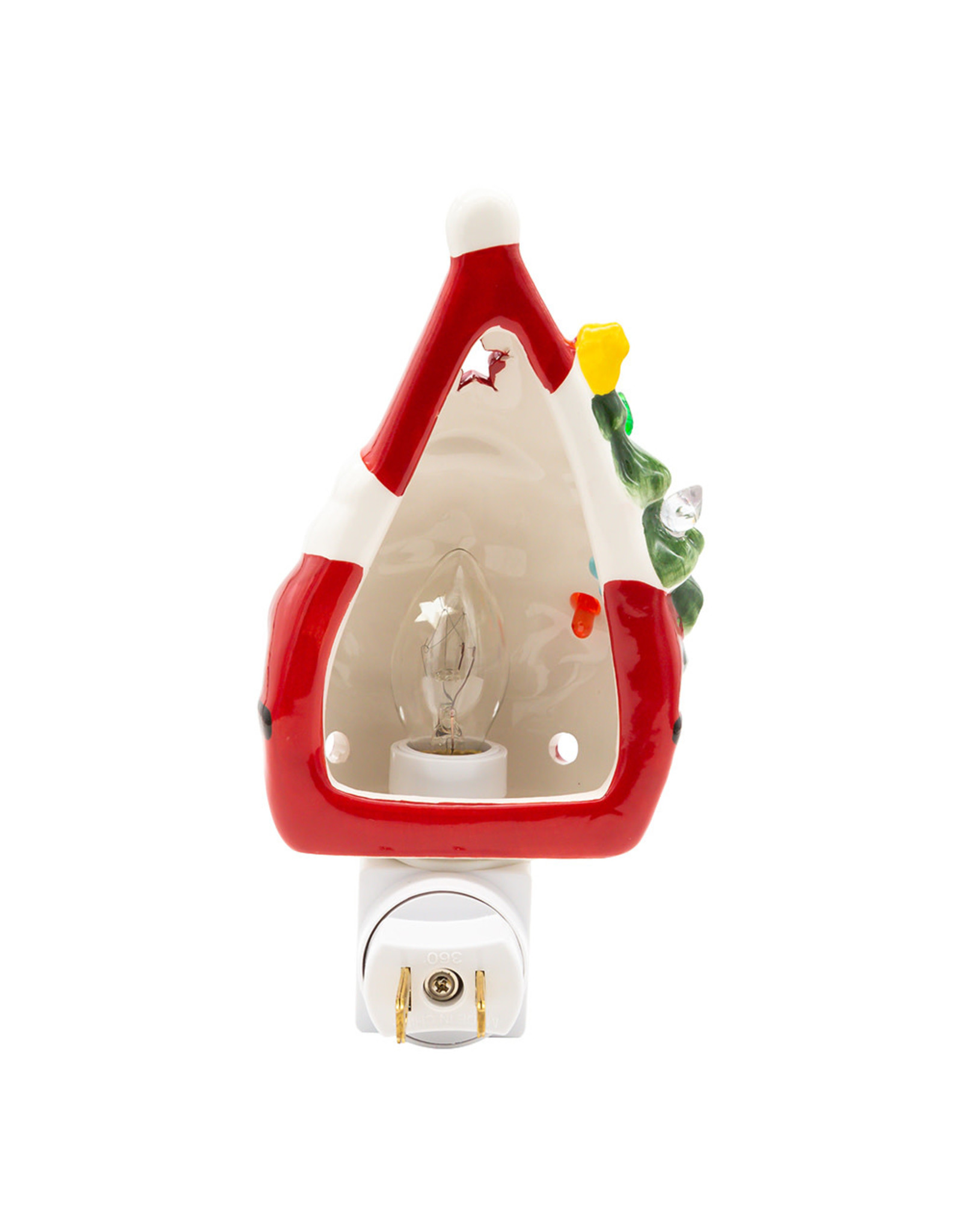 Kurt Adler Santa With Christmas Tree Night Light