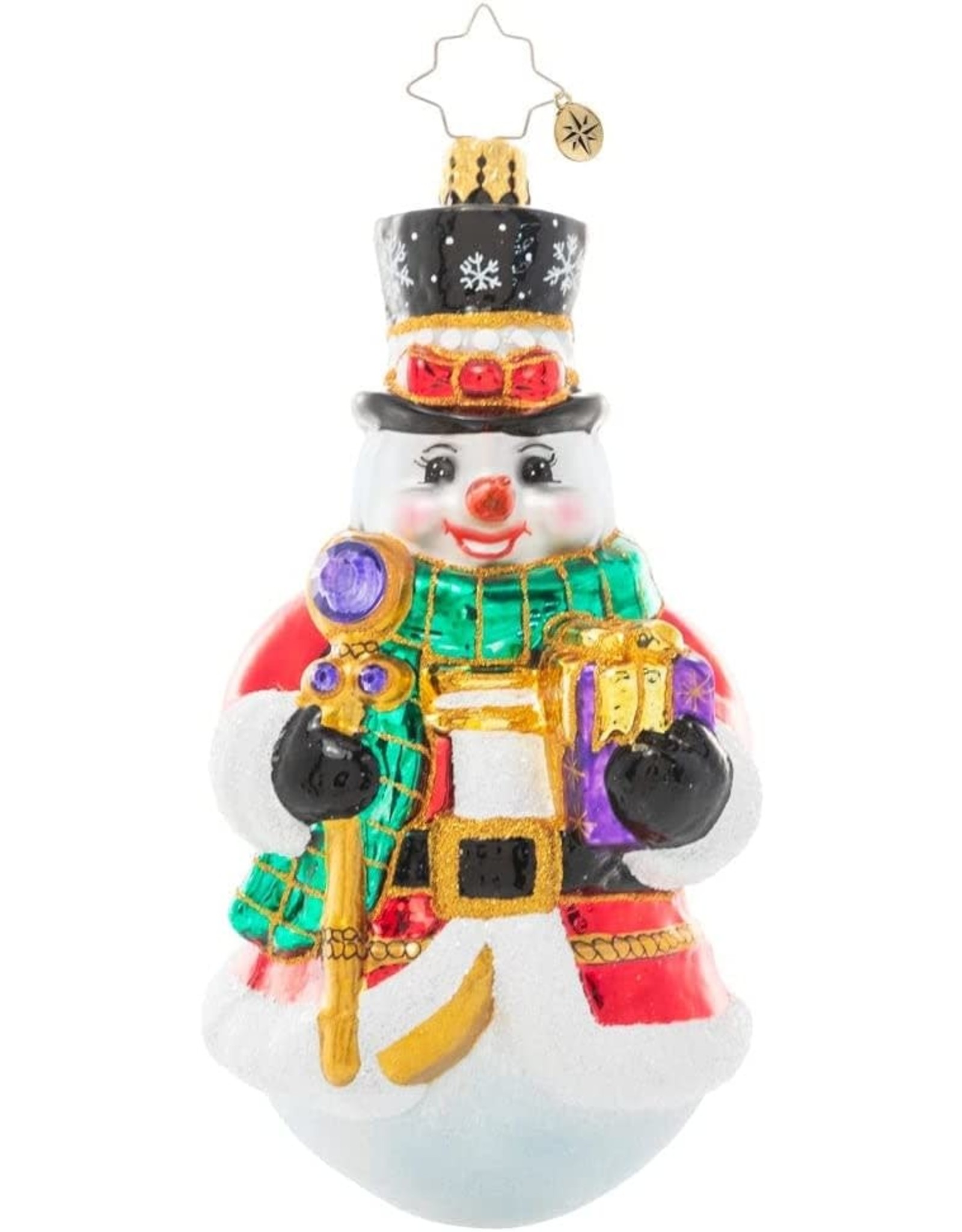 Christopher Radko Holiday Splendor Snowman Christmas Ornament