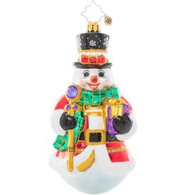 Christopher Radko Holiday Splendor Snowman Christmas Ornament