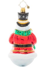 Christopher Radko Holiday Splendor Snowman Christmas Ornament