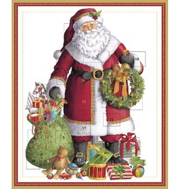 Caspari Christmas Advent Calendar Card Santa Claus