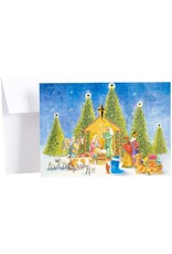 Caspari Christmas Advent Calendar Card Nativity