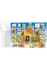 Caspari Christmas Advent Calendar Card Nativity