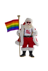 Kurt Adler Fabriche Santas Pride Santa W Rainbow Flag