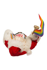 Kurt Adler Fabriche Santas Pride Santa W Rainbow Flag