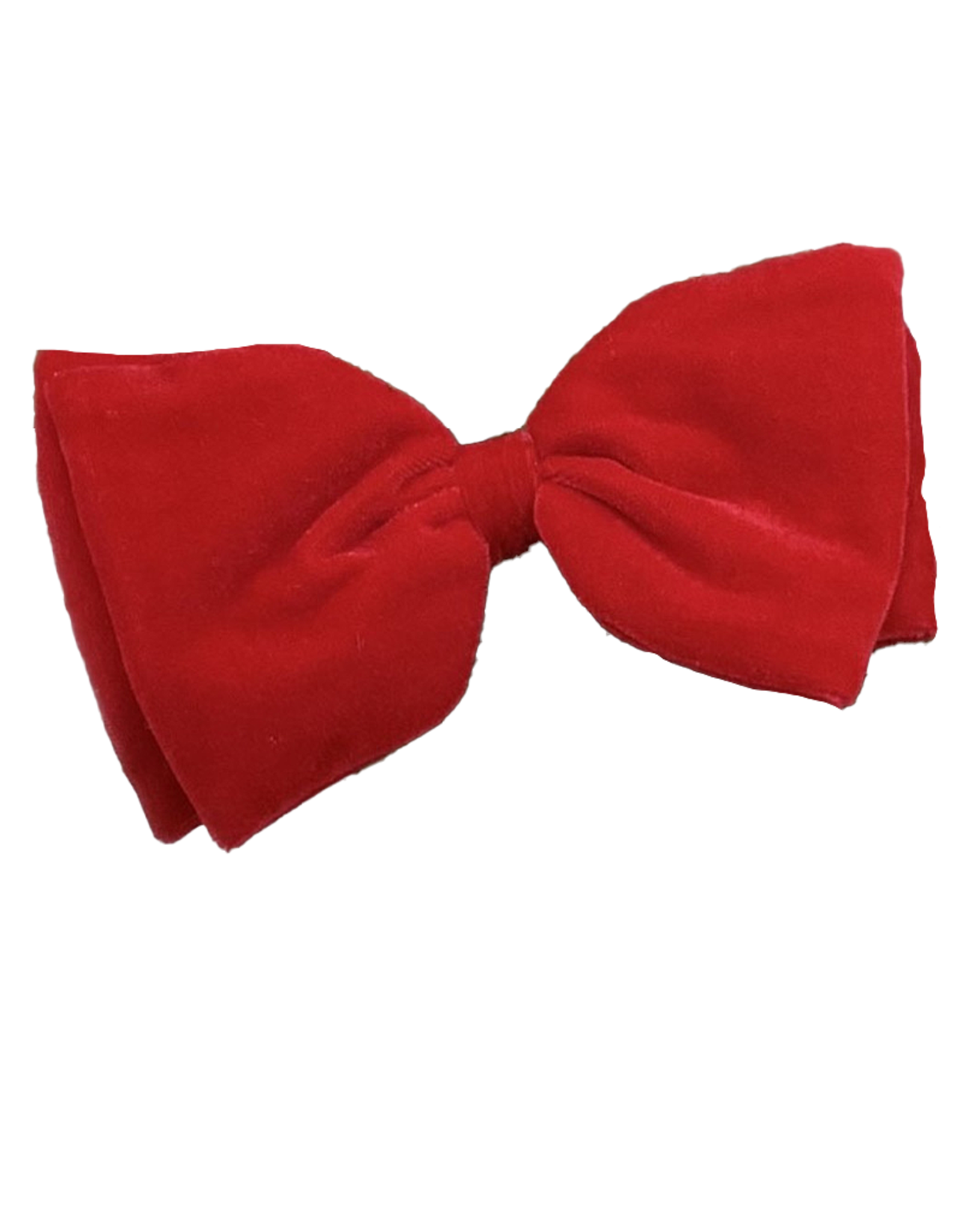 D Stevens Hot Red Velvet Bow With Clip 6 Inch