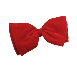 D Stevens Hot Red Velvet Bow With Expandable Loop 6 Inch