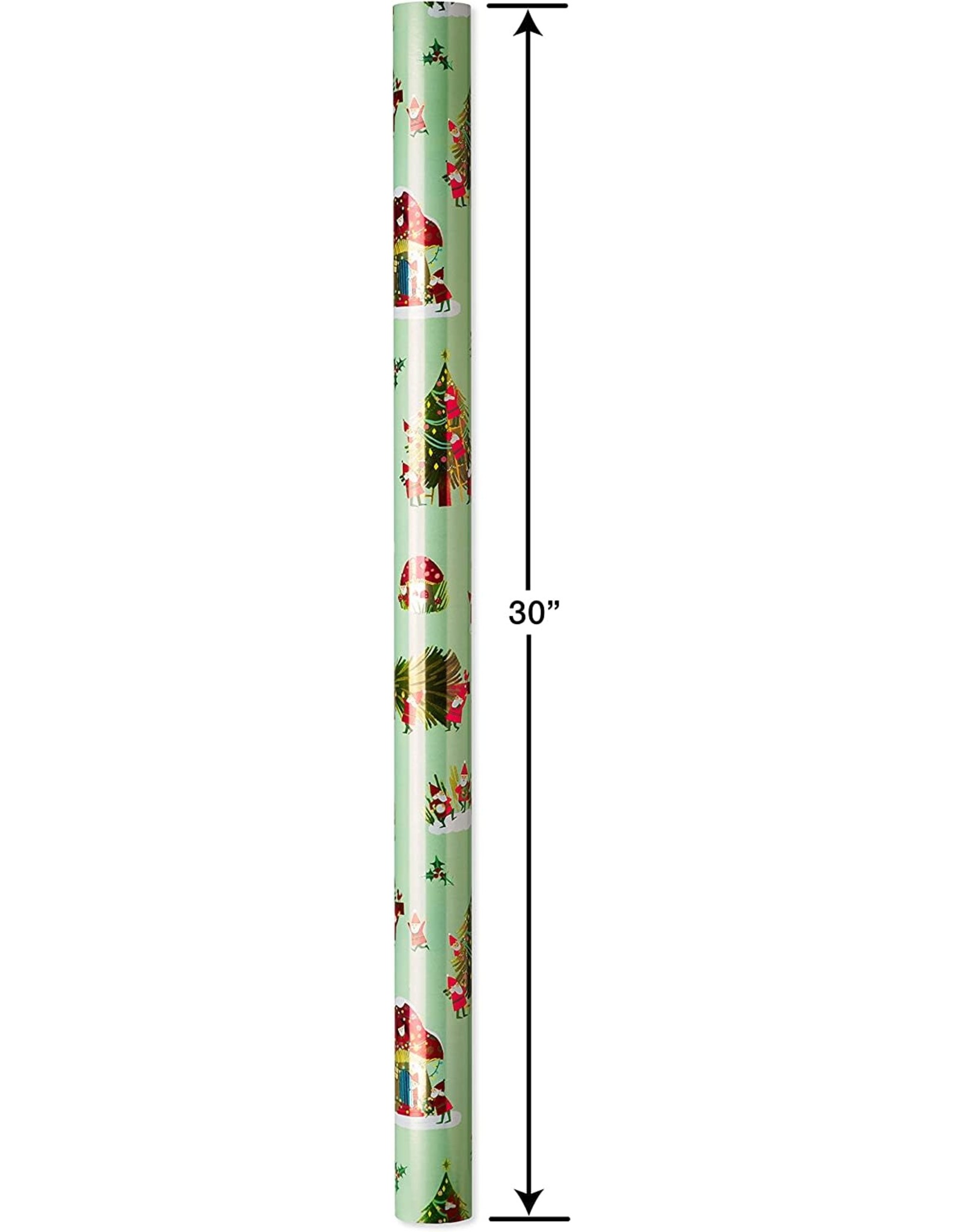 PAPYRUS® Christmas Gift Wrapping Paper 9FT Roll Gnomes