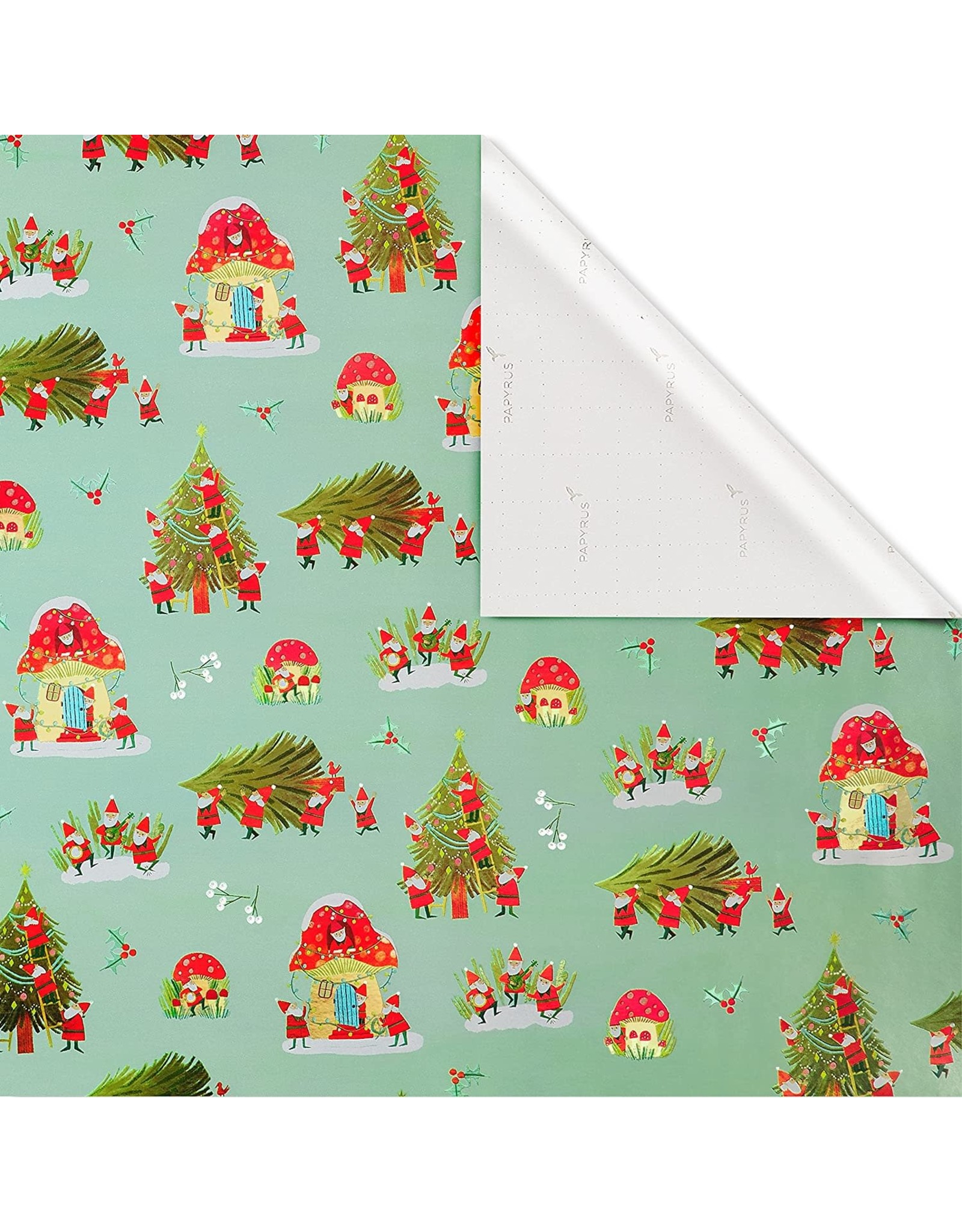 PAPYRUS® Christmas Gift Wrapping Paper 9FT Roll Gnomes