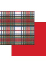 Caspari Christmas Gift Wrapping Paper 8ft Roll Dress Stewart Tartan WH