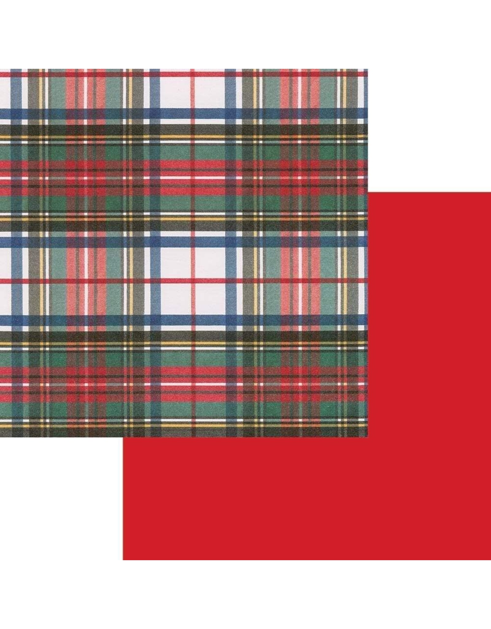 Caspari Christmas Gift Wrapping Paper 8ft Roll Dress Stewart Tartan WH
