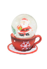 Kurt Adler Mini Christmas Teacup Snow Globe - Santa