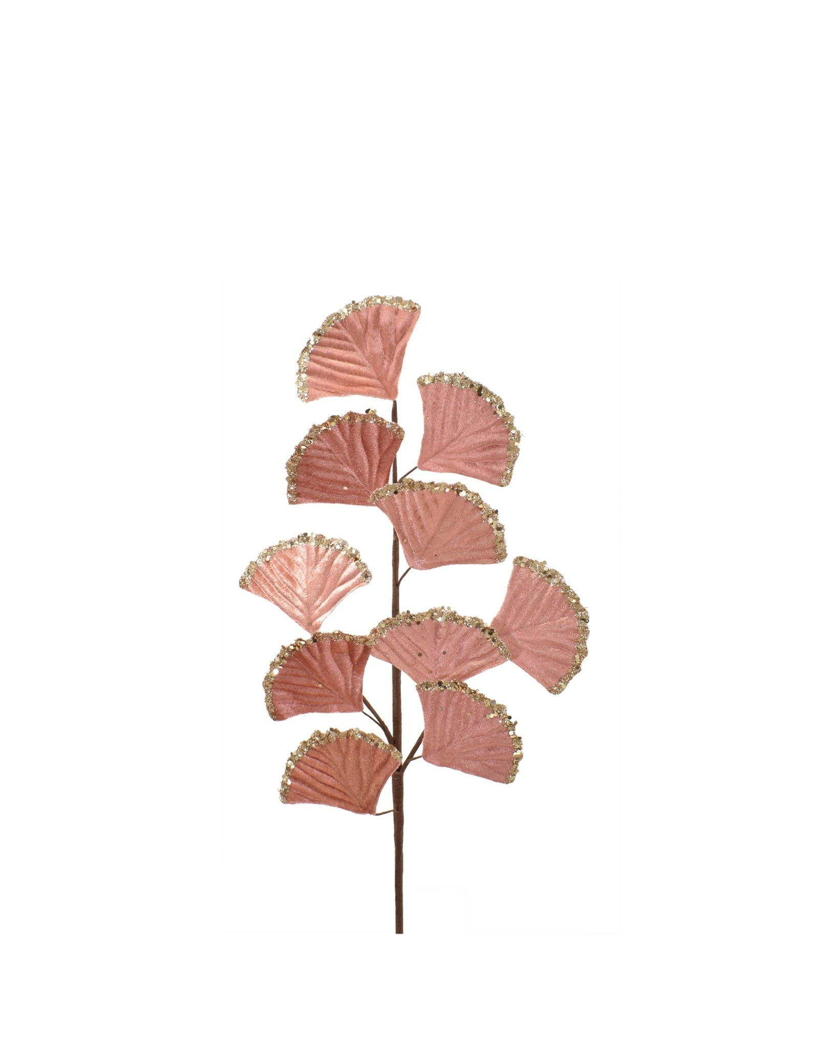 David Christophers Velvet Shimmer Gingko Leaf Spray Rose 26"